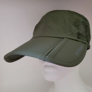 Bassdash Foldable UPF 50+ Fishing Hat Dark Green Adjustable Back Unisex